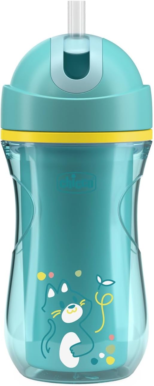 Chicco Sport Cup - Bicchiere Antigoccia Termico 266 ml, Azzurro - immagine 2