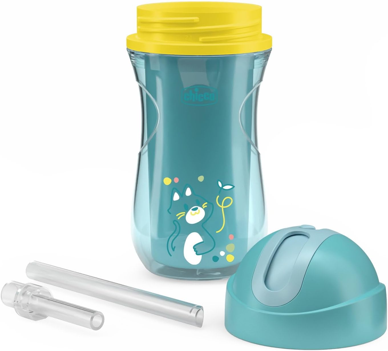 Chicco Sport Cup - Bicchiere Antigoccia Termico 266 ml, Azzurro - immagine 3