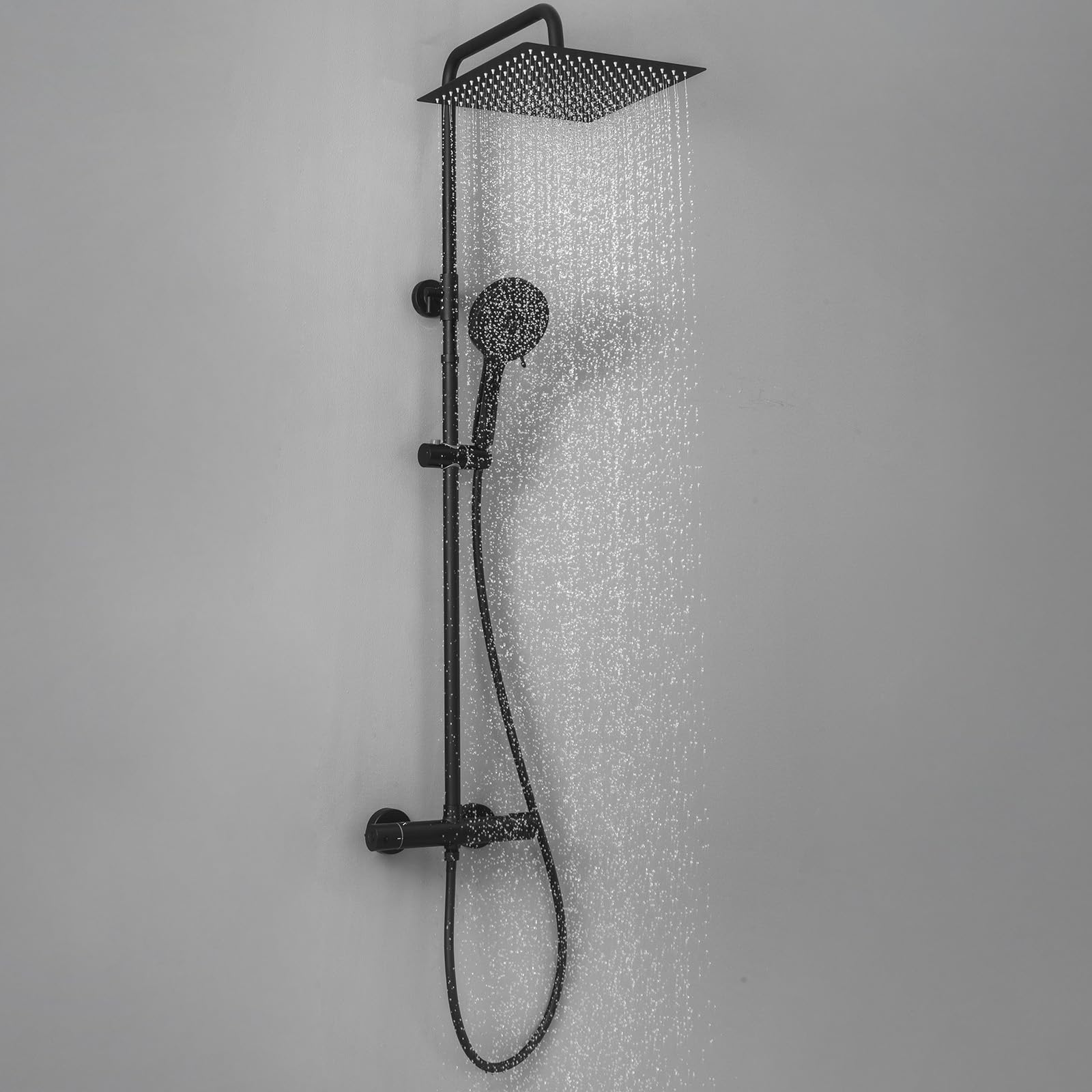 Auralum Colonna Doccia con Miscelatore Termostatico, Nero