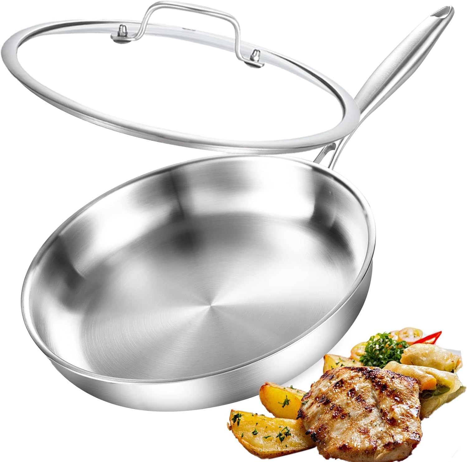 Delarlochef Padella Induzione Acciaio Inox 28cm