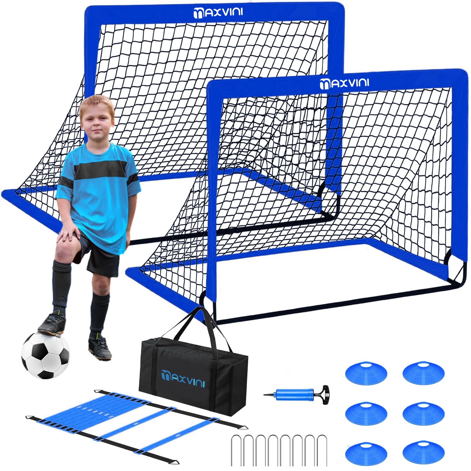 Maxvini Cancello Calcio Giardino 182x120x120 cm