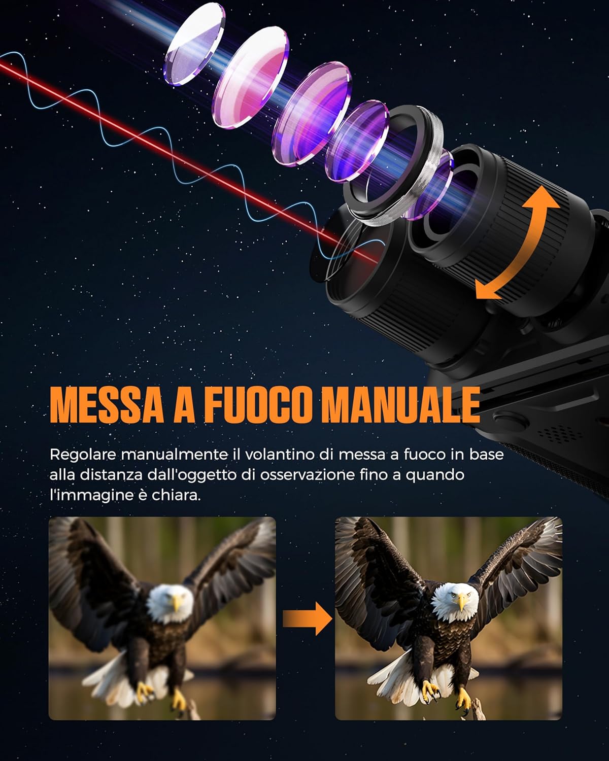 Cigman 4K Binocolo Visore Notturno 600M - immagine 5