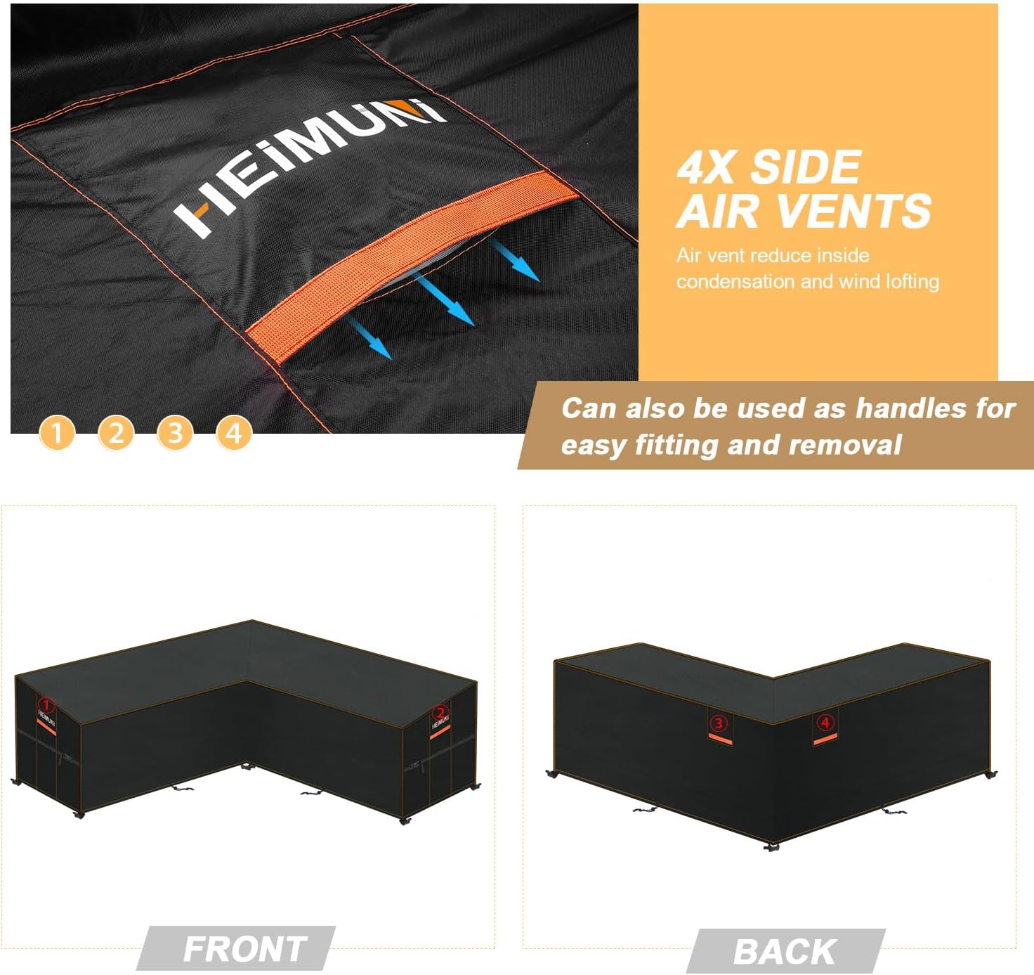 Heimuni Telo Copri Divano Angolare V Impermeabile - immagine 3