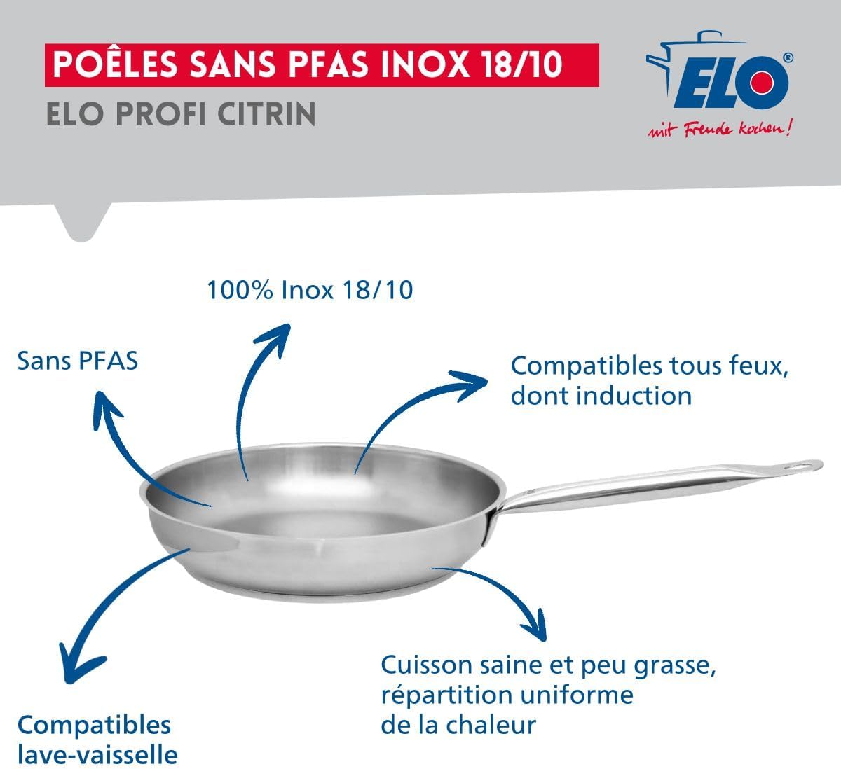 ELO Profi Citrino - Set 1 Padella 28cm e 3 Pentole - immagine 4