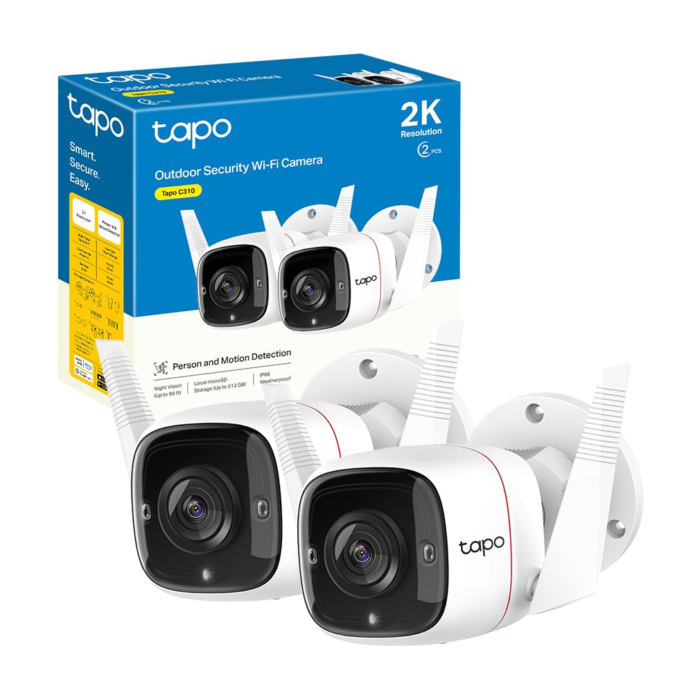 TP-Link Tapo C310P2 - Telecamera Wi-Fi Esterno UHD 3MP (2 Pezzi)