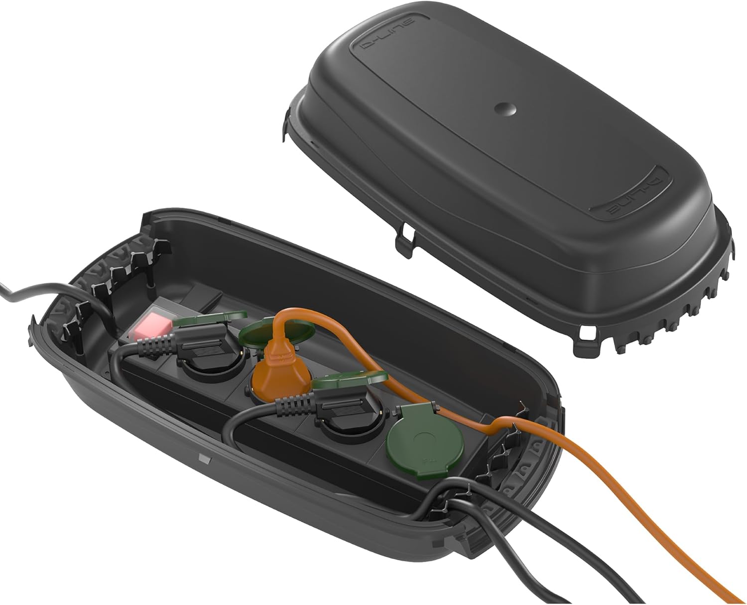 D-line Cassetta per Cavi per Esterni IP54, Nero