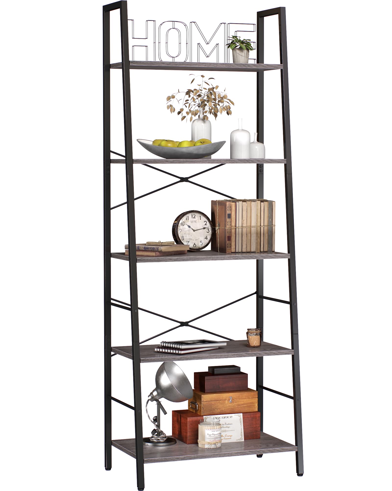 Yusong Scaffale a Scala Industriale 5 Livelli, Grigio
