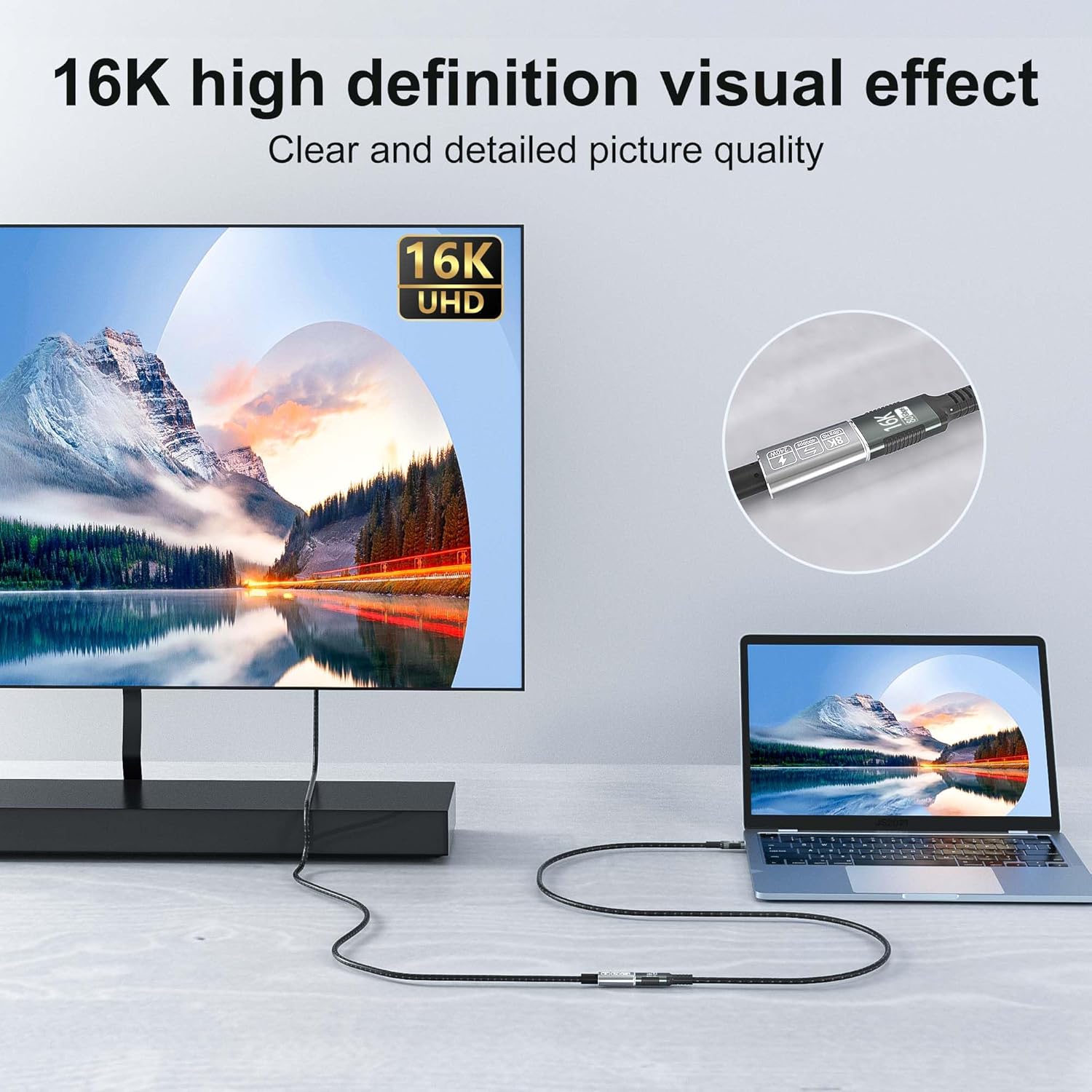 Prolunga USB-C 2m 80Gbps con Ricarica Rapida 240W - immagine 3