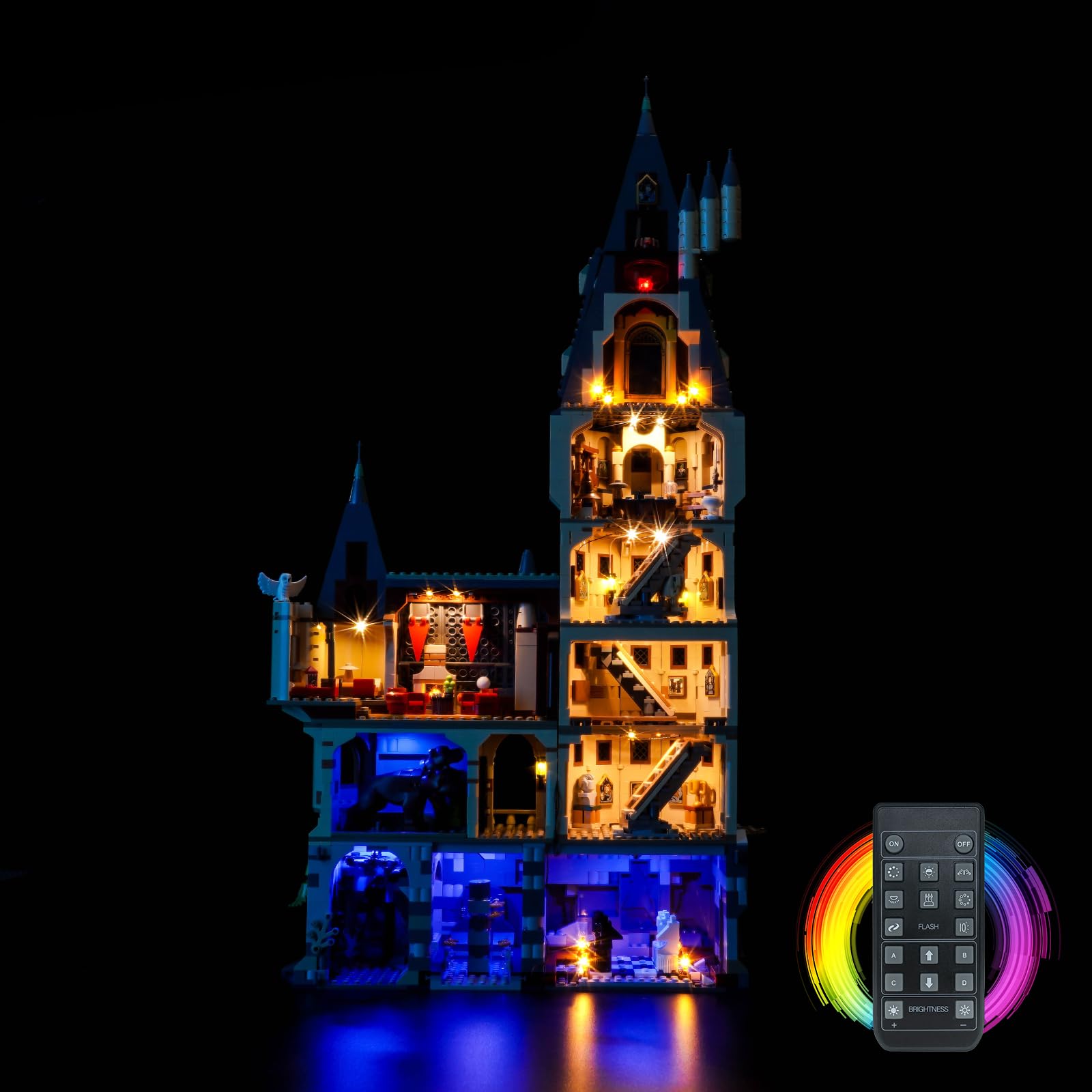 Kit luce telecomando compatibile con Lego 76454 Hogwarts Castle: The Main Tower (Nessun modello), set di illuminazione a LED, compatibile con Lego The Main Tower 76454 giocattolo creativo