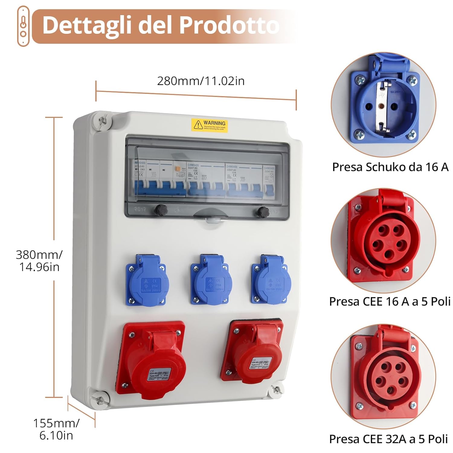 Kamtop Distribuitore di Energia IP66 con LS+FI - immagine 2