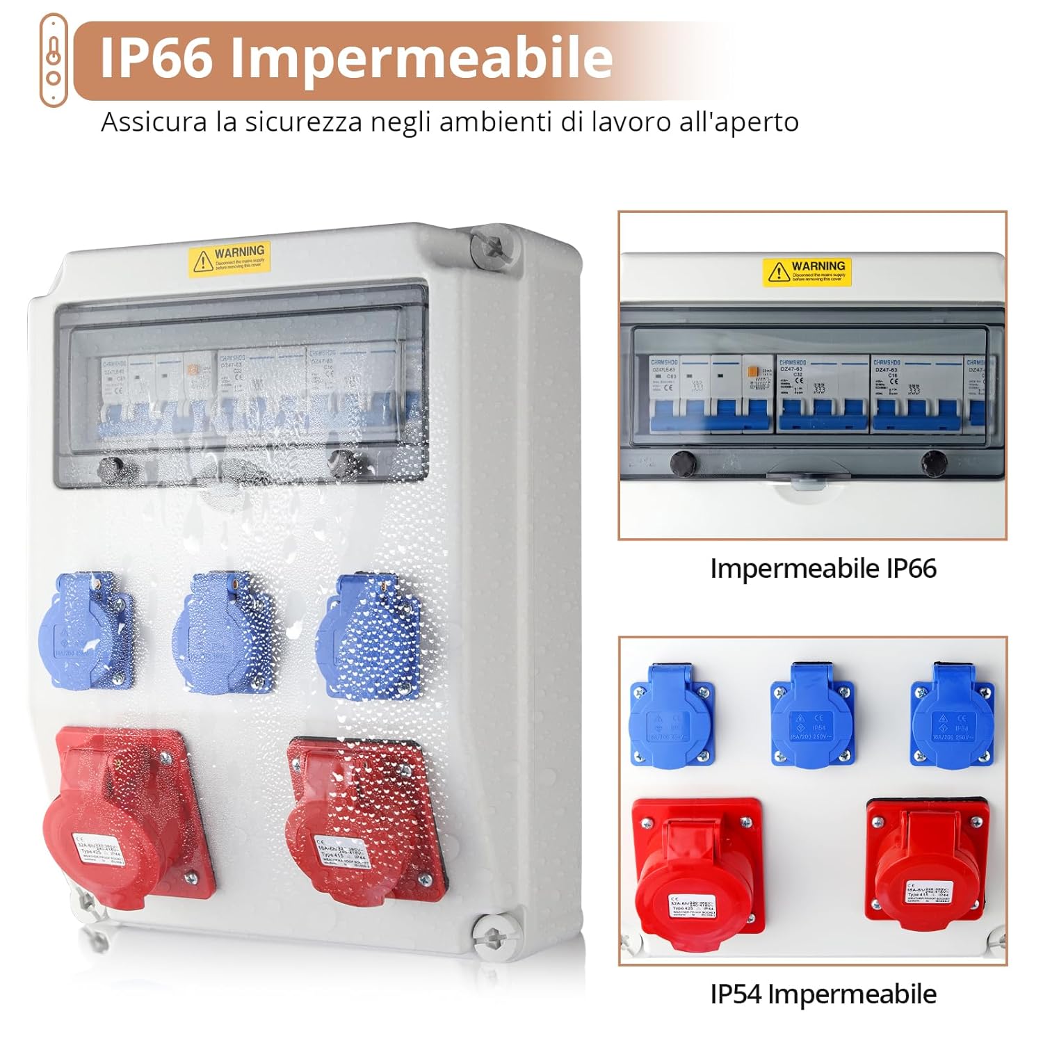 Kamtop Distribuitore di Energia IP66 con LS+FI - immagine 3