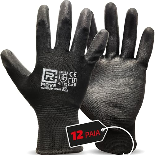 R Move 12 Paia Guanti da Lavoro M Protettivi