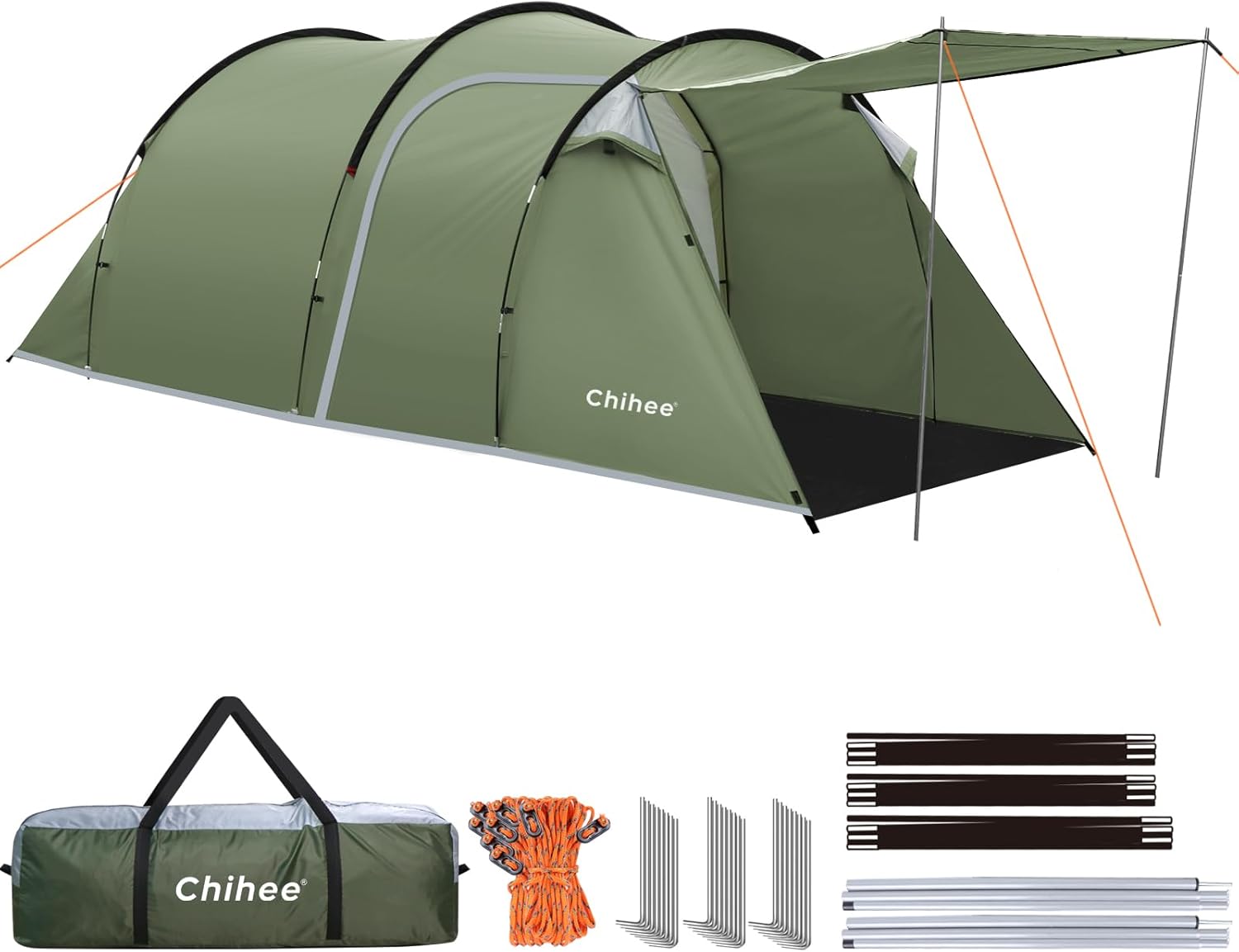 Chihee Tenda a Tunnel 4 Persone con 2 Porte - immagine 1