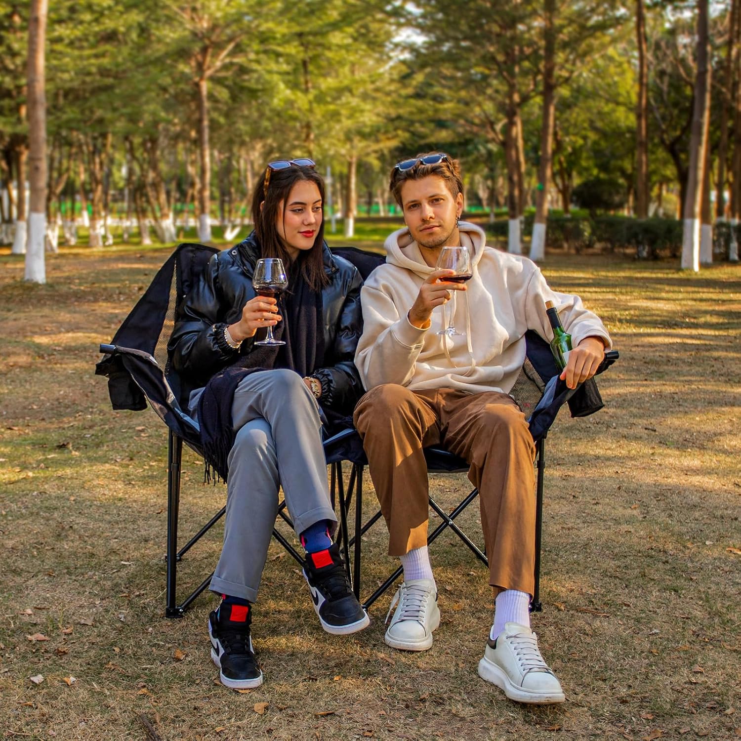 Xgear Portal Sedia da Campeggio Pieghevole 2 Persone - immagine 2