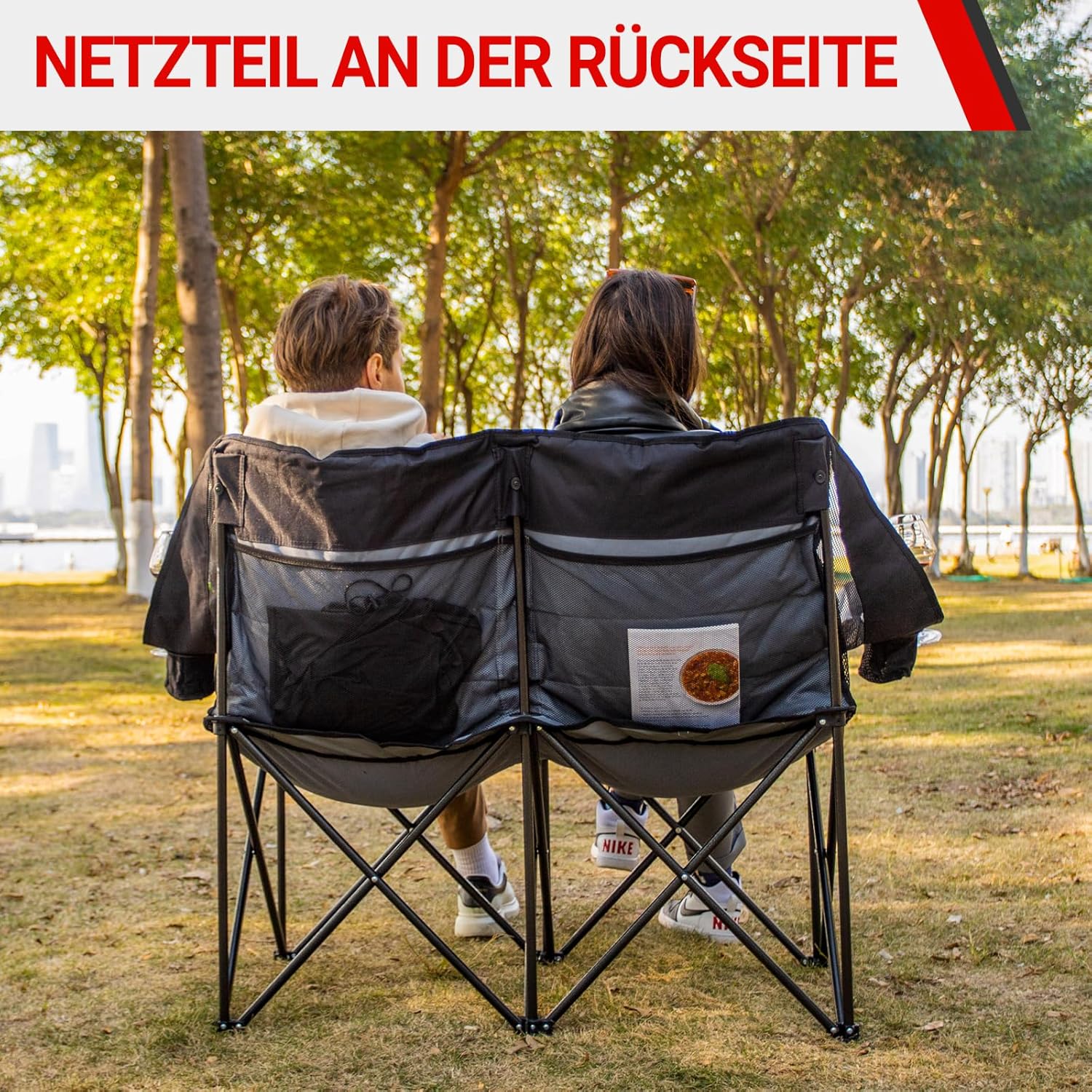 Xgear Portal Sedia da Campeggio Pieghevole 2 Persone - immagine 4