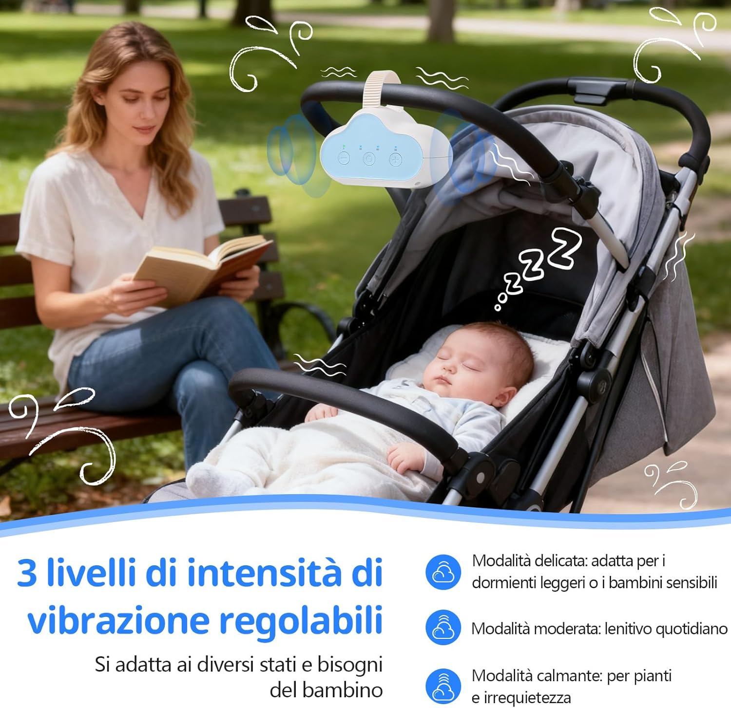 Dondolo Ricaricabile Universale per Passeggino - immagine 6