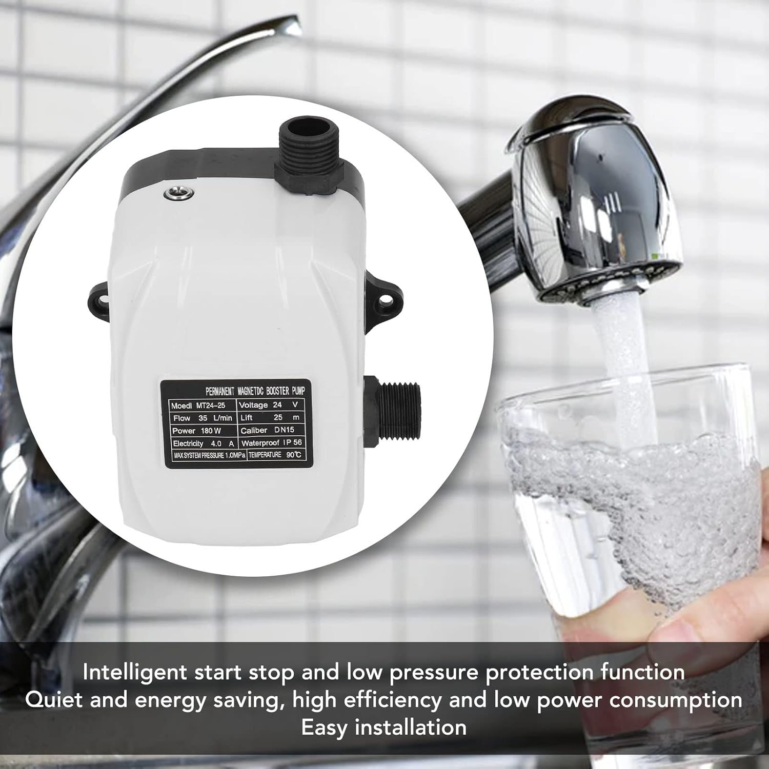 Pompa Booster Pressione Acqua Domestica 180W - immagine 7