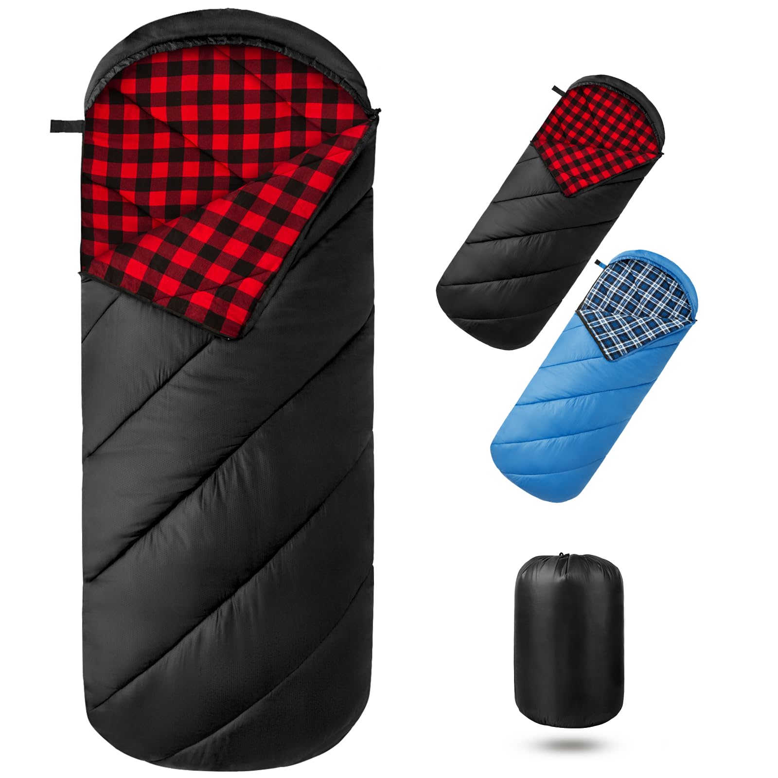 Bessport Sacco a Pelo 3-4 Stagioni in Flanella