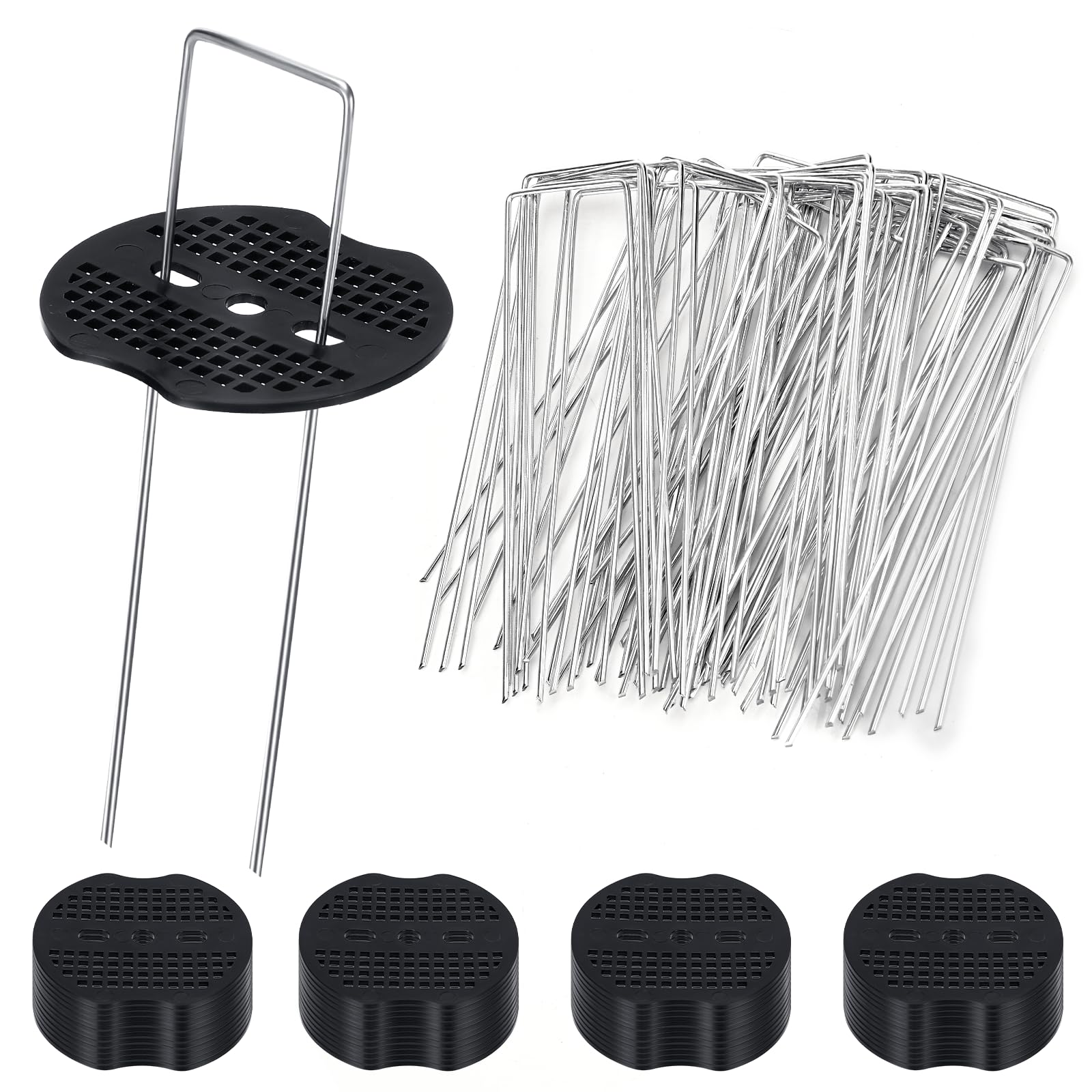 Lociban Picchetti Giardino a U in Acciaio Zincato 50 Pz