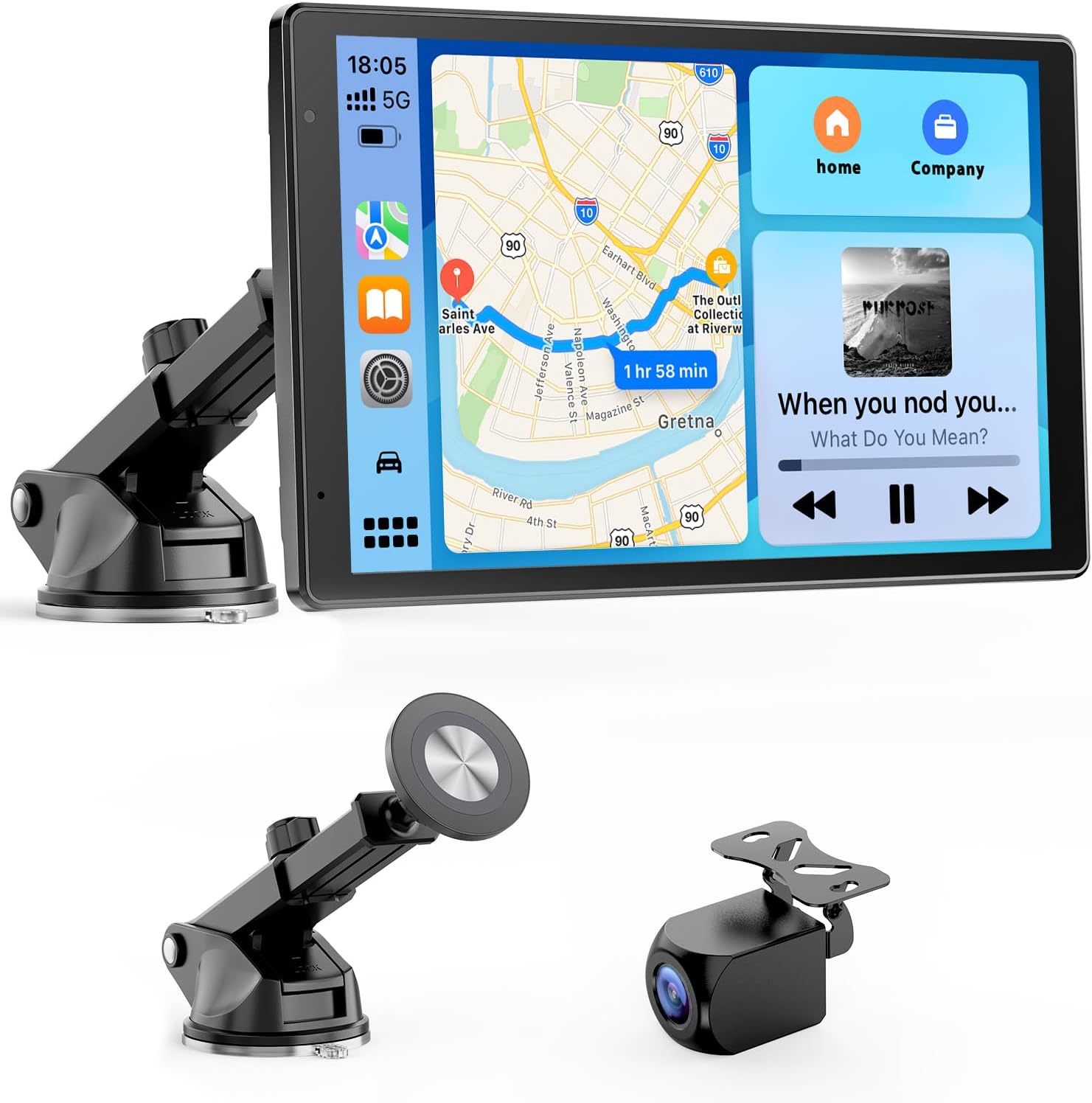 Avylet 8'' CarPlay & Android Auto con Fotocamera Posteriore - immagine 1
