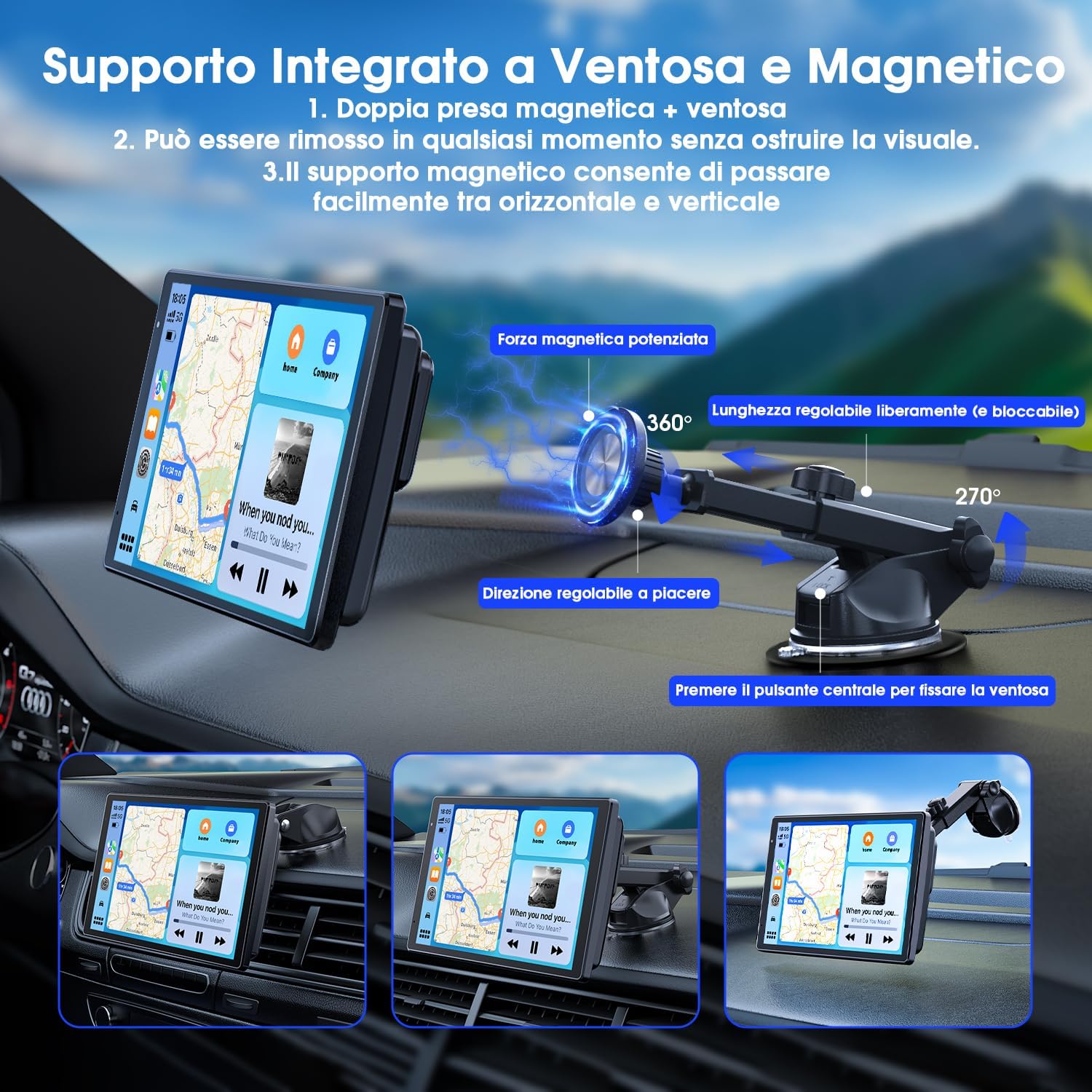 Avylet 8'' CarPlay & Android Auto con Fotocamera Posteriore - immagine 3