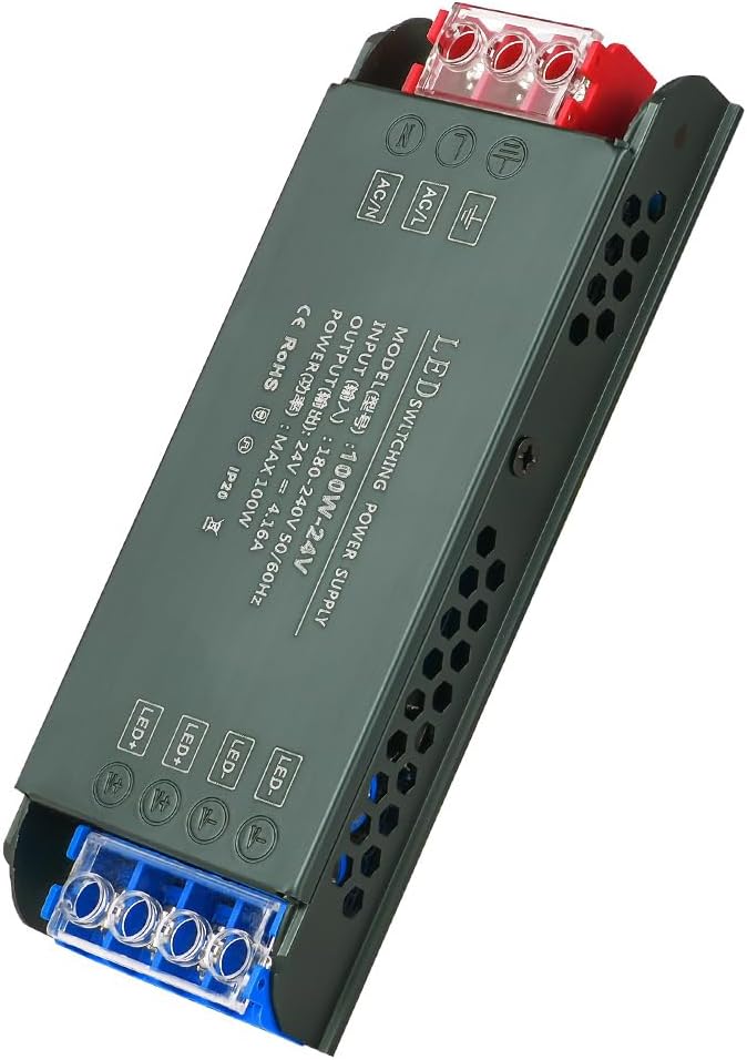 Uraqt Trasformatore LED 220V a 24V 100W - immagine 1