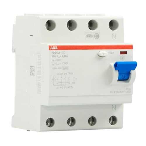 ABB 2CSF204101R1250 30MA INTERR.DIFFERENZ. PURO 4P, bianco