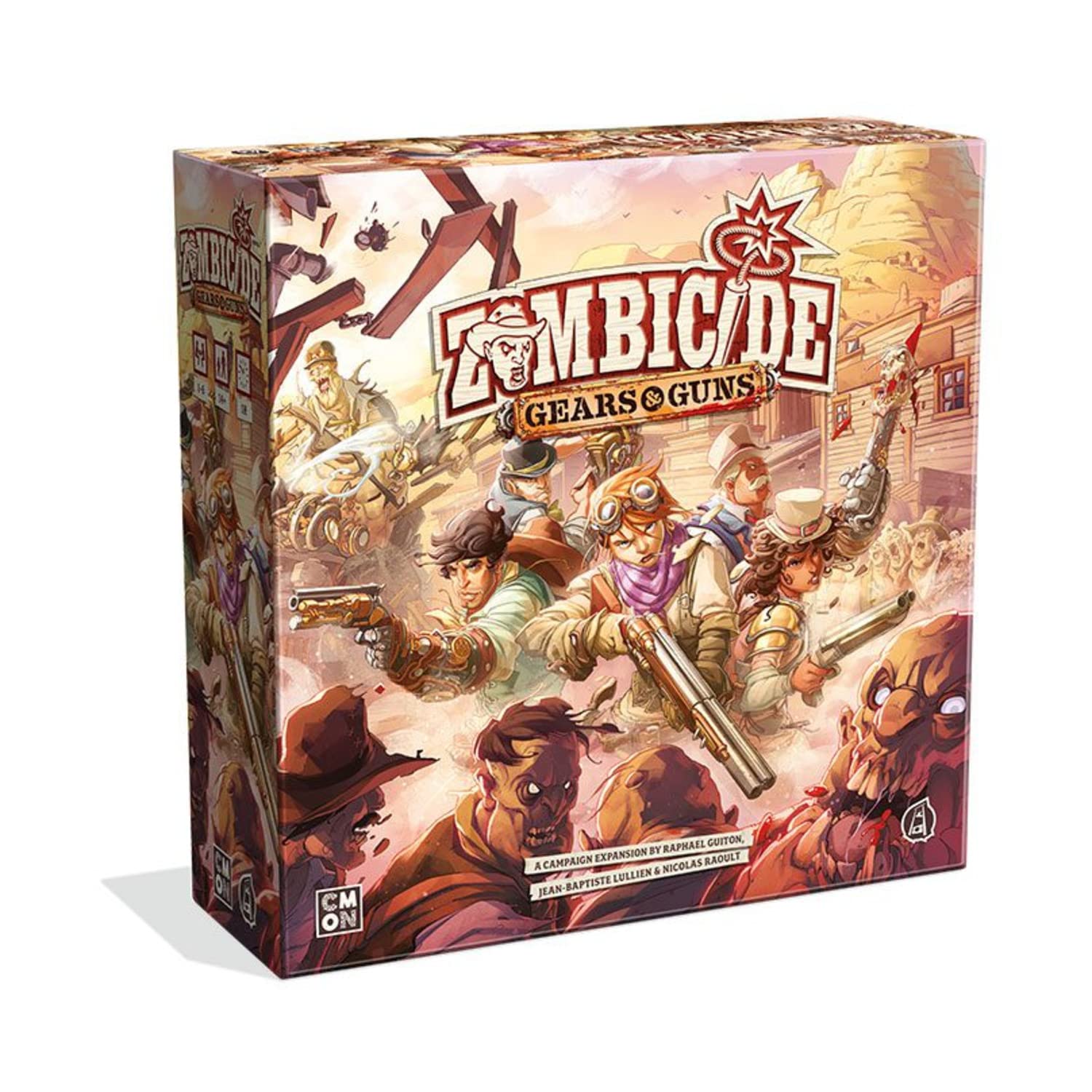 Zombicide: Undead or Alive Board Game Gears & Guns Expansion,Gioco da tavolo strategico,Gioco cooperativo per adulti,Gioco da tavolo Zombie,Età 14+,Tempo di gioco medio 1 ora,Prodotto da CMON