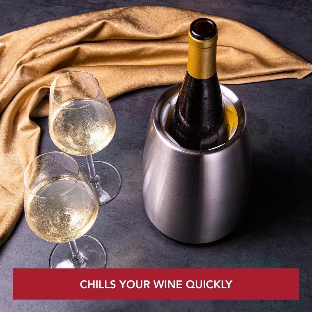 Vacu Vin Raffreddatore per Vino Elegante - Acciaio Inox - immagine 2