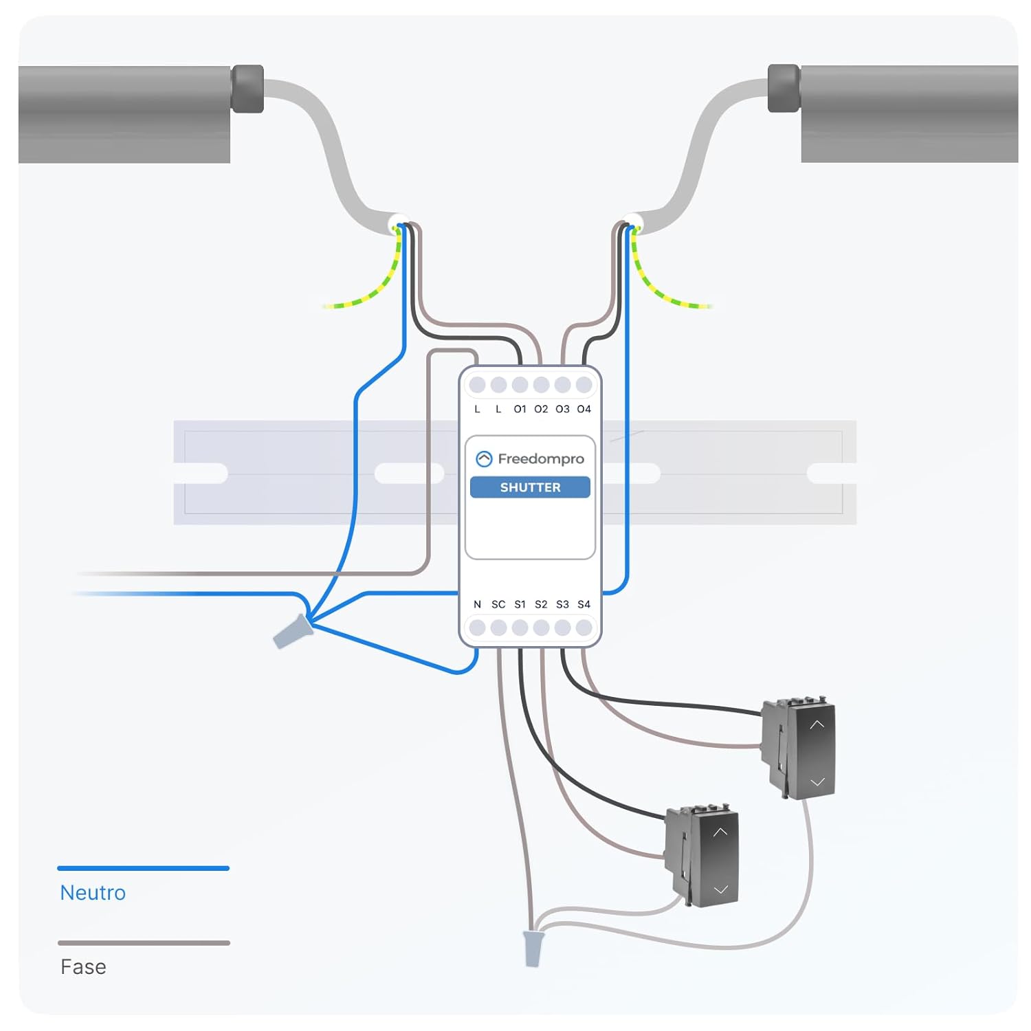 Freedompro Interruttore Smart WiFi 2 Tapparelle - immagine 5