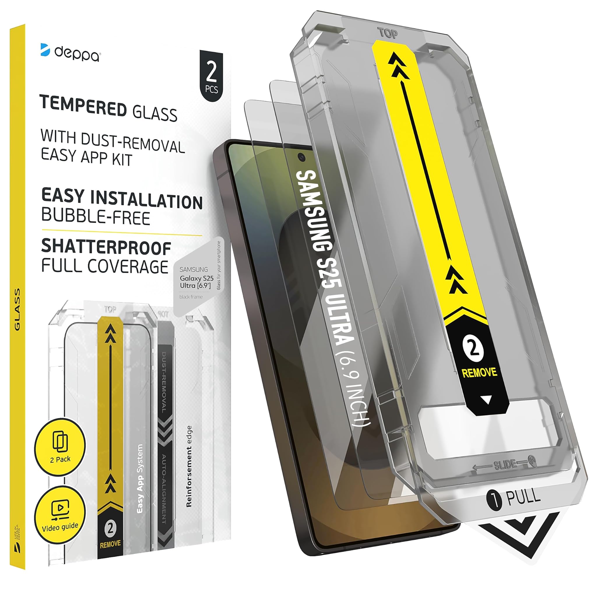 Deppa 2 Pezzi Vetro Temperato per Samsung S25 Ultra 6.9"