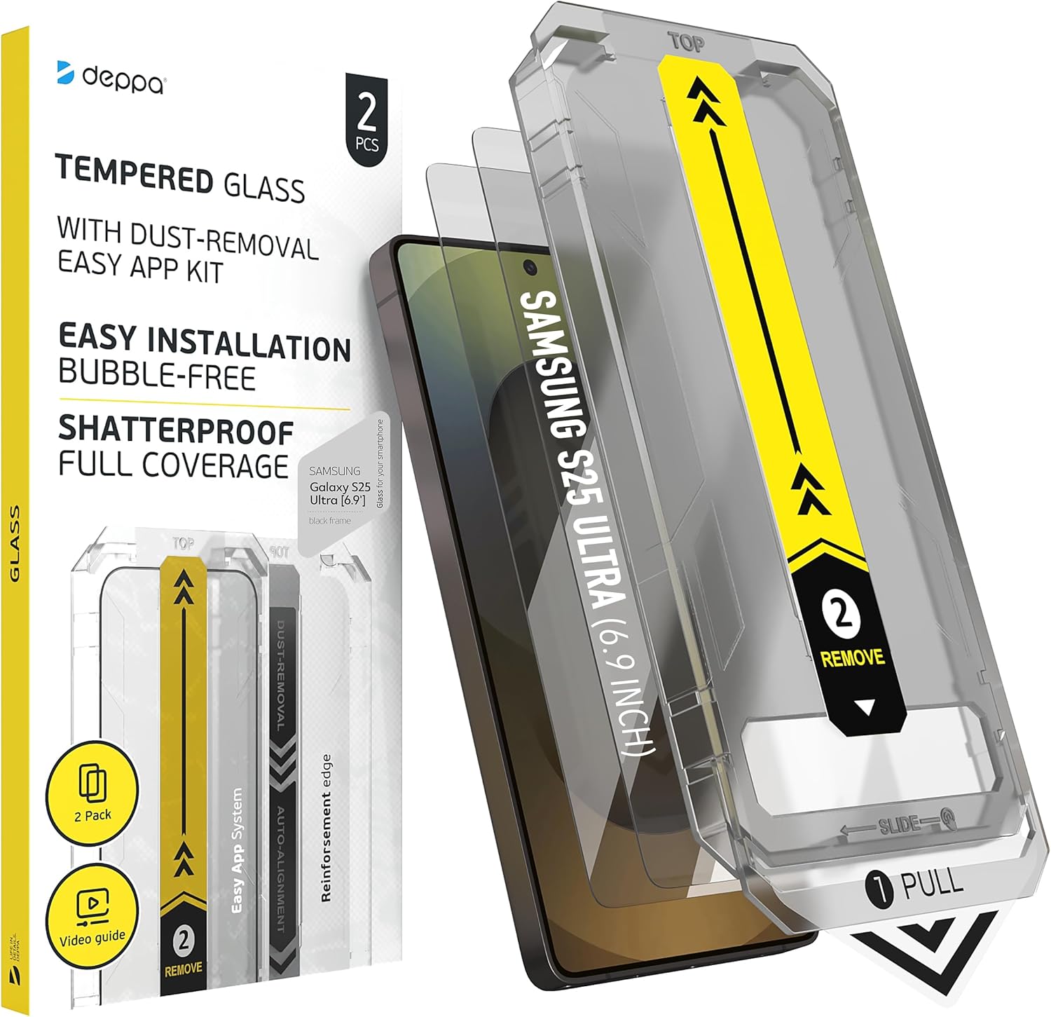 Deppa 2 Pezzi Vetro Temperato per Samsung S25 Ultra 6.9" - immagine 1