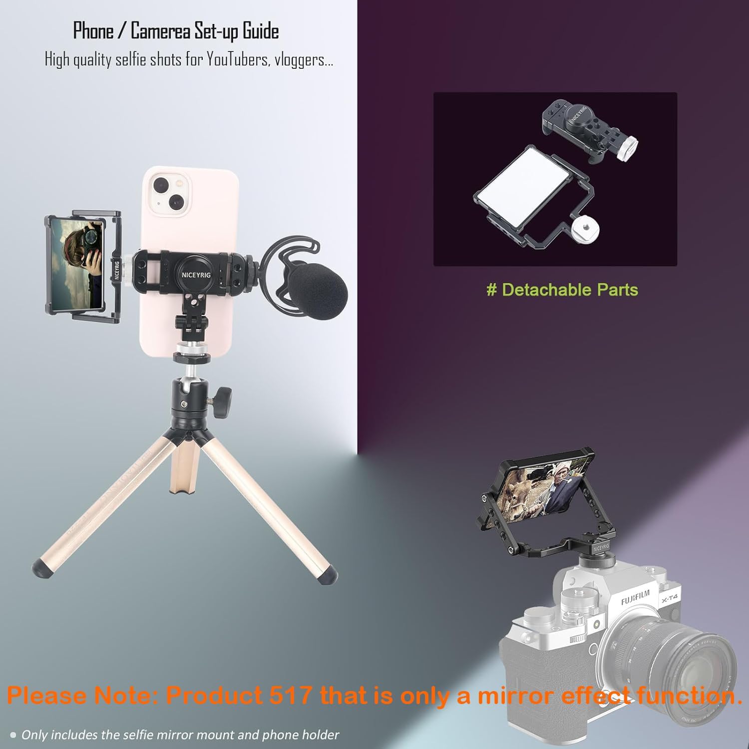 Niceyrig Kit Specchio Vlog Selfie per Smartphone - immagine 7