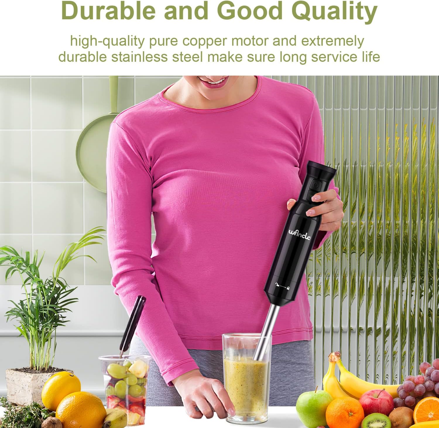 Wancle Frullatore a Immersione 600W, Black - immagine 5