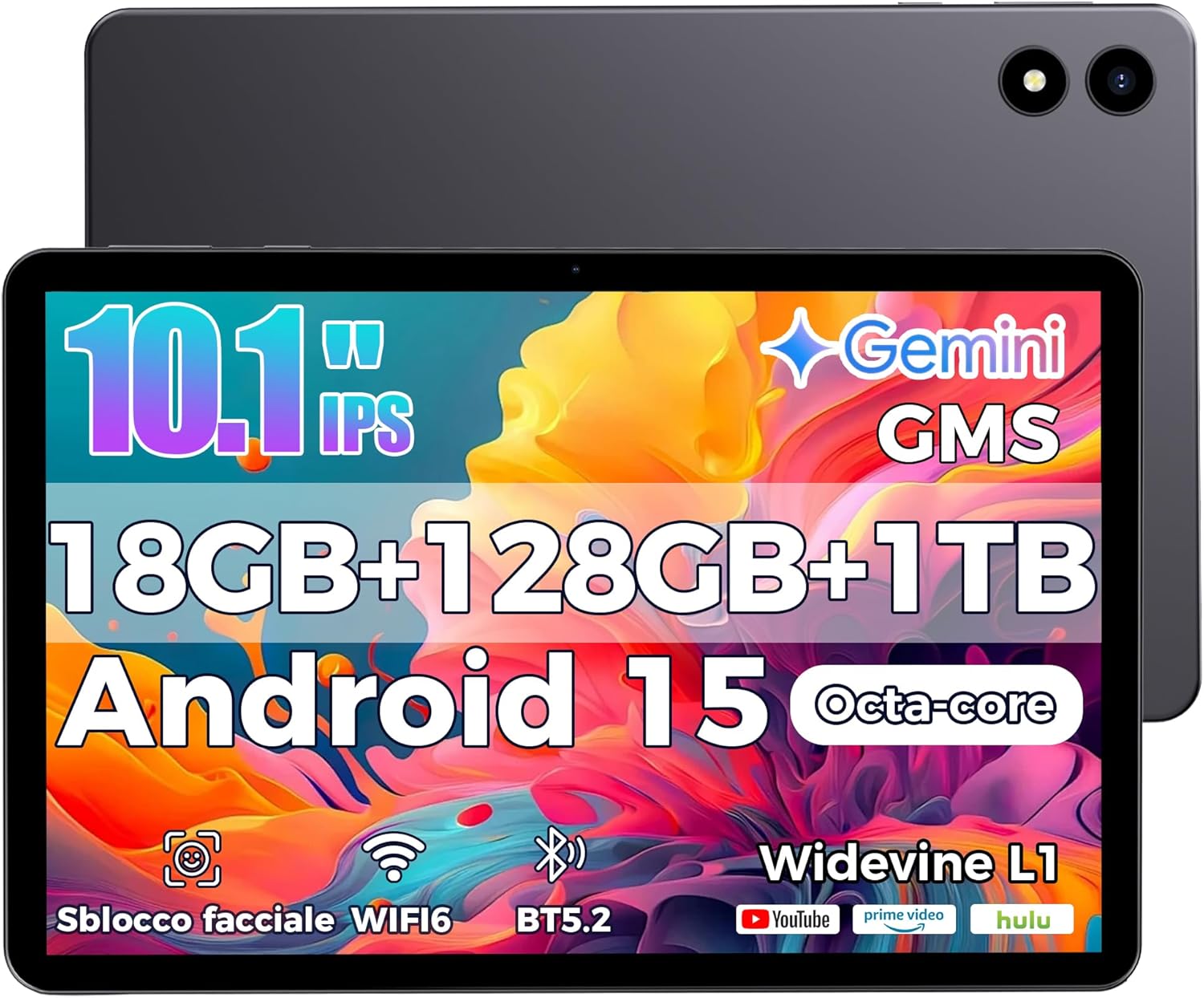 Tablet 10 Pollici Android 15 con Gemini AI - immagine 1