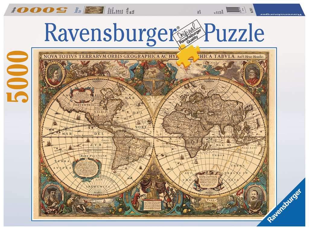 Ravensburger - Puzzle Mappamondo Storico 5000 Pezzi