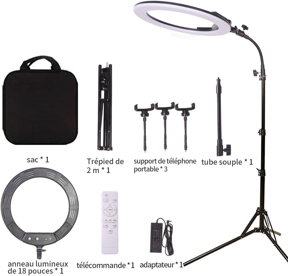Anello Luminoso LED 18 Pollici 38W Bicolore Dimmerabile - immagine 4