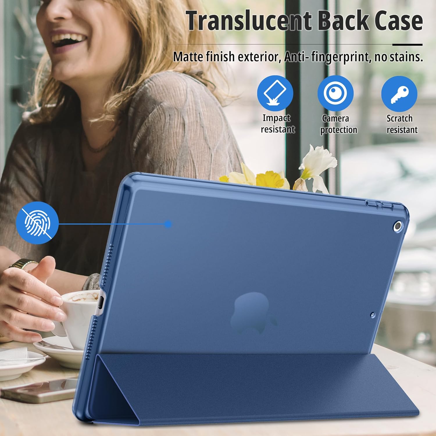 Easyacc Custodia Cover per iPad 10.2" (7a, 8a, 9a Gen), blu - immagine 4