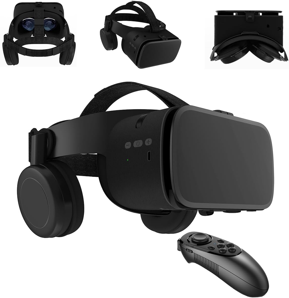 Longlu Cuffie VR per Telefono con Telecomando, Nero - immagine 1