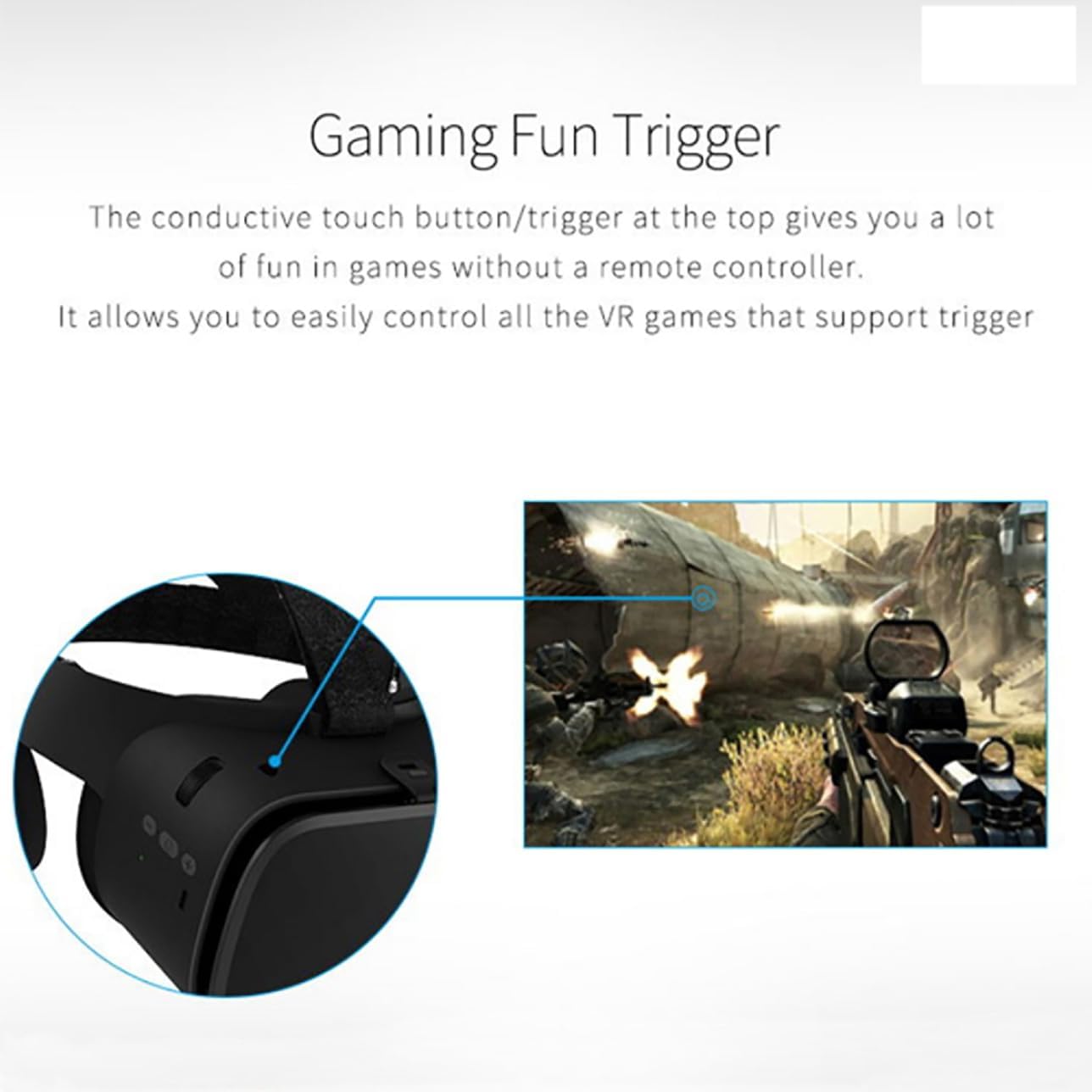 Longlu Cuffie VR per Telefono con Telecomando, Nero - immagine 6