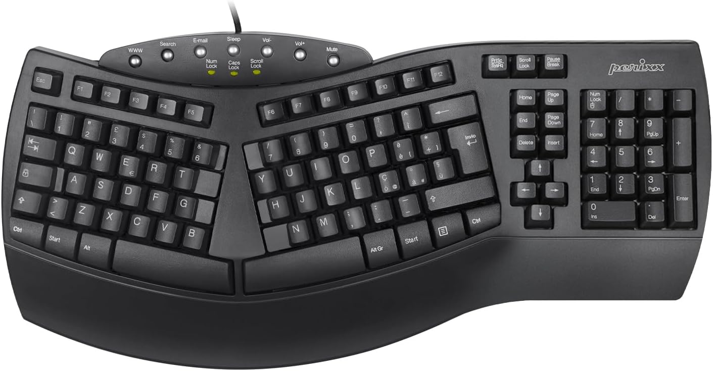 Perixx PERIBOARD-512 Tastiera Split Ergonomica Cablata - immagine 1