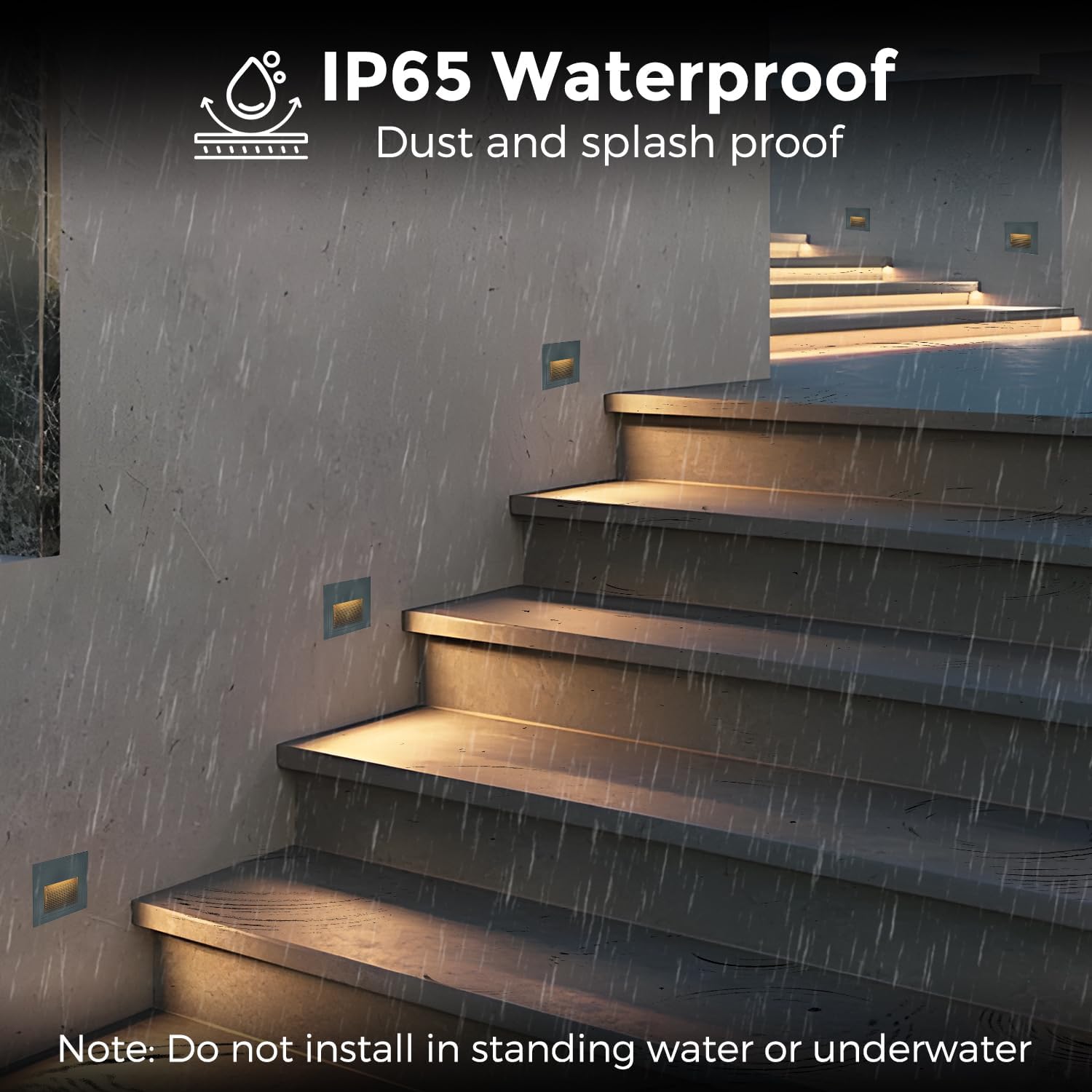 Arotelicht 8Pcs Applique LED da Incasso per Scale Grigio - immagine 4