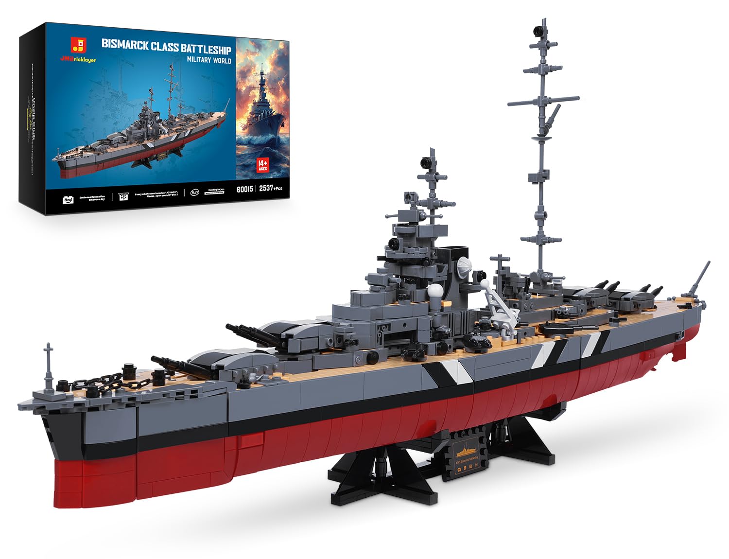 Jmbricklayer Bismarck Navale 60015 - Modello 2537 Pezzi