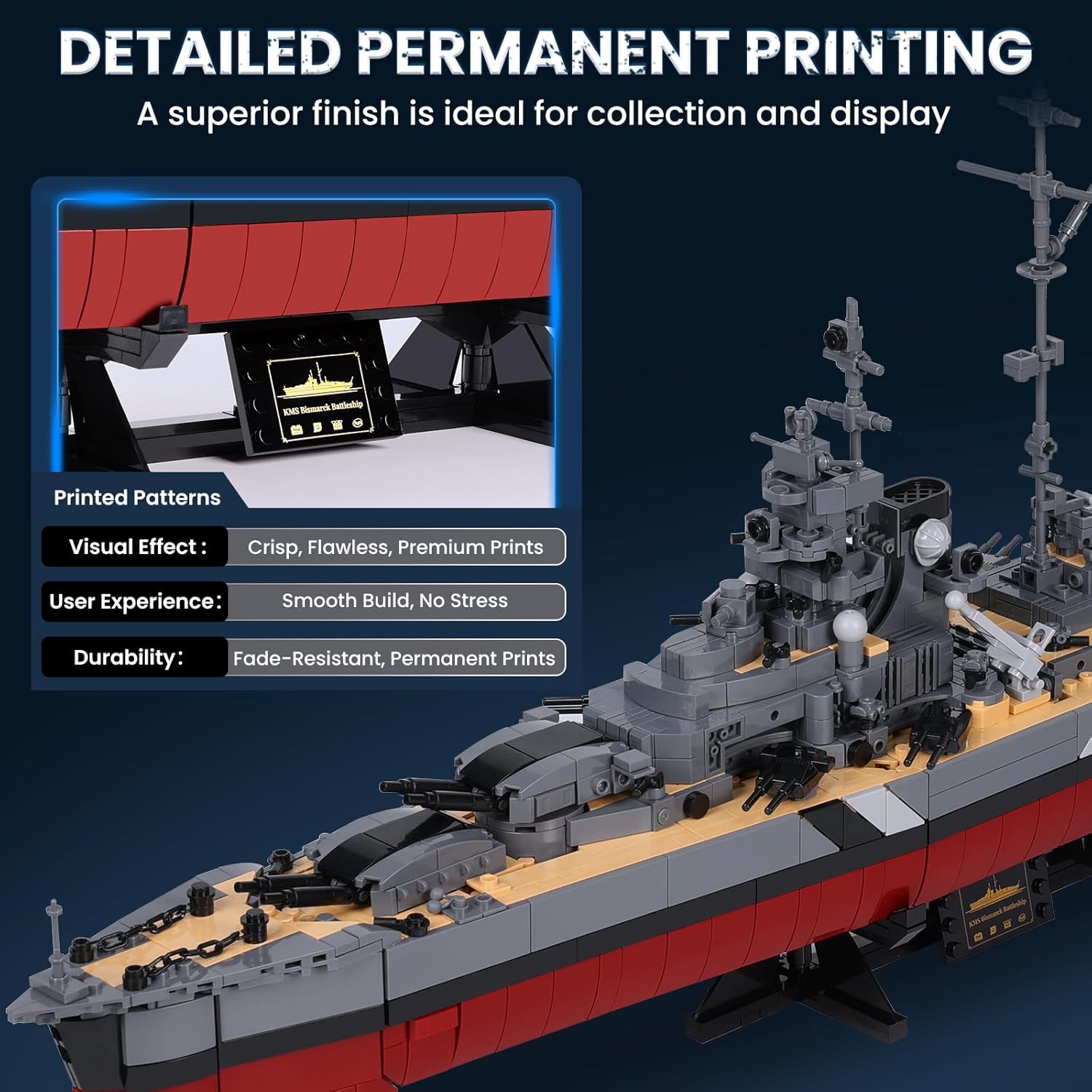 Jmbricklayer Bismarck Navale 60015 - Modello 2537 Pezzi - immagine 5