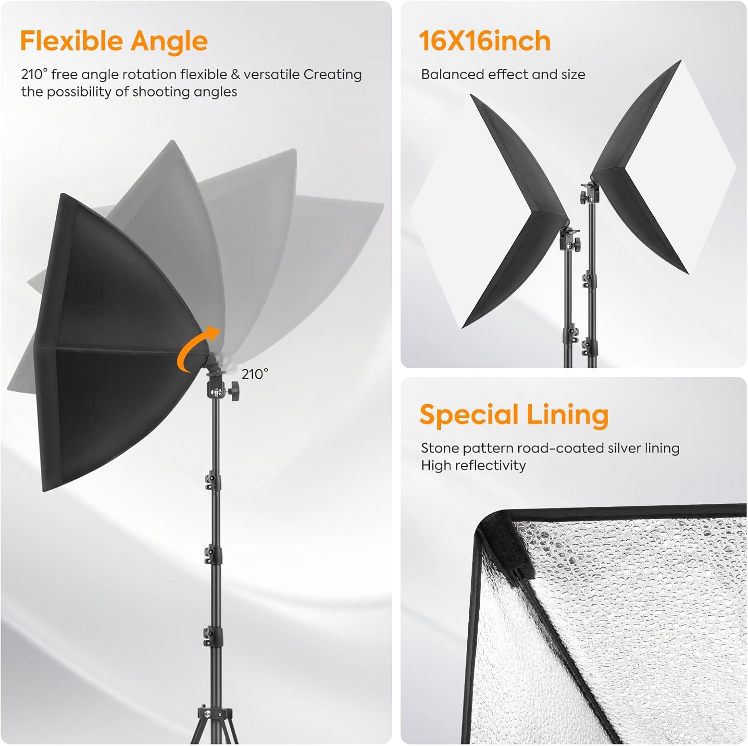 Foccalli Kit Softbox 85W Dimmerabile, 2 Pezzi - immagine 4