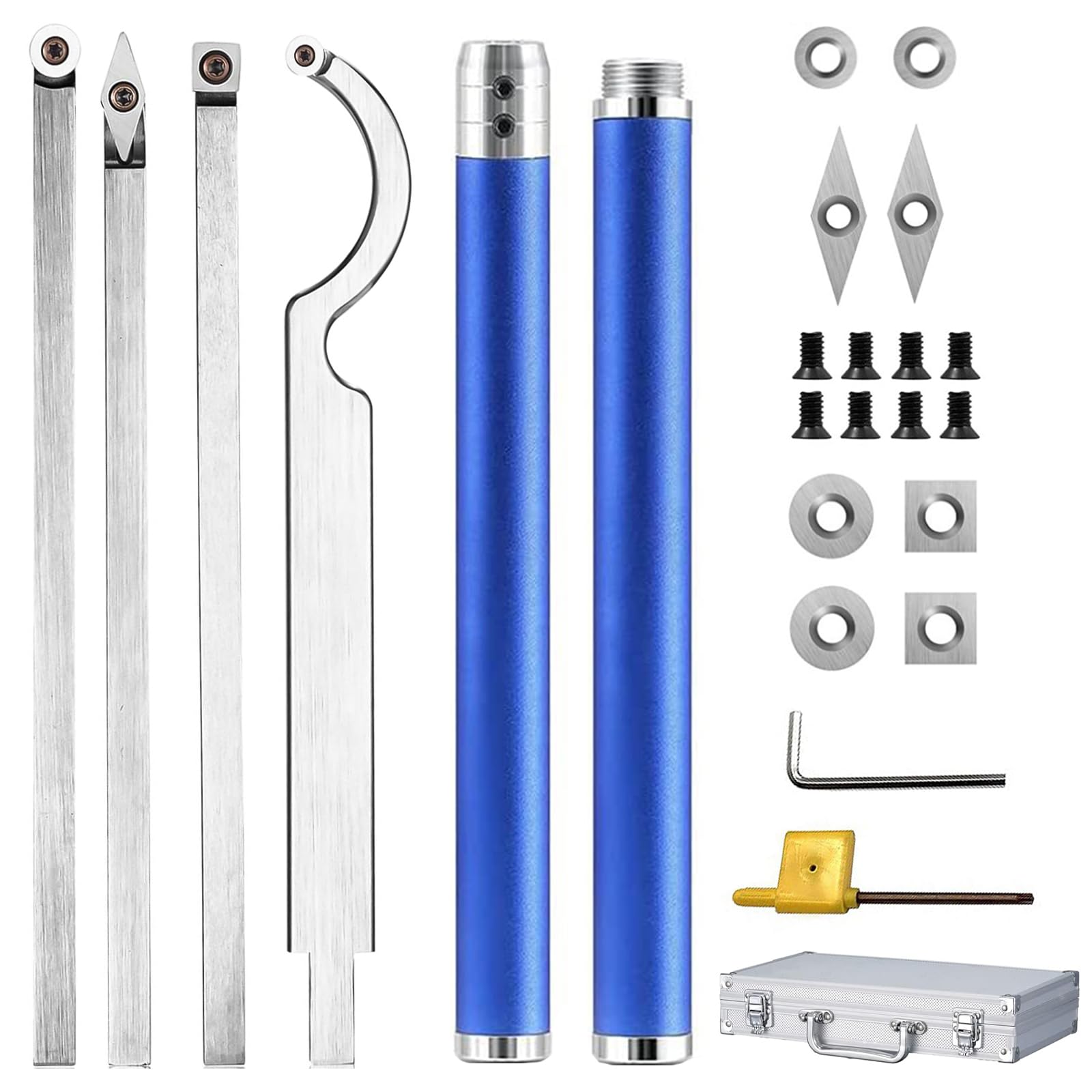 Set 25 Accessori per Tornio Lavorazione Legno e Metallo