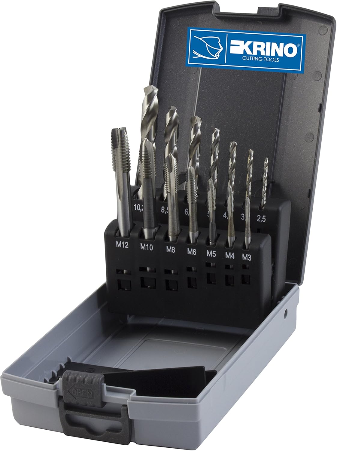 Krino 10240306 - Set 14 Pezzi Maschi e Punte HSS-G