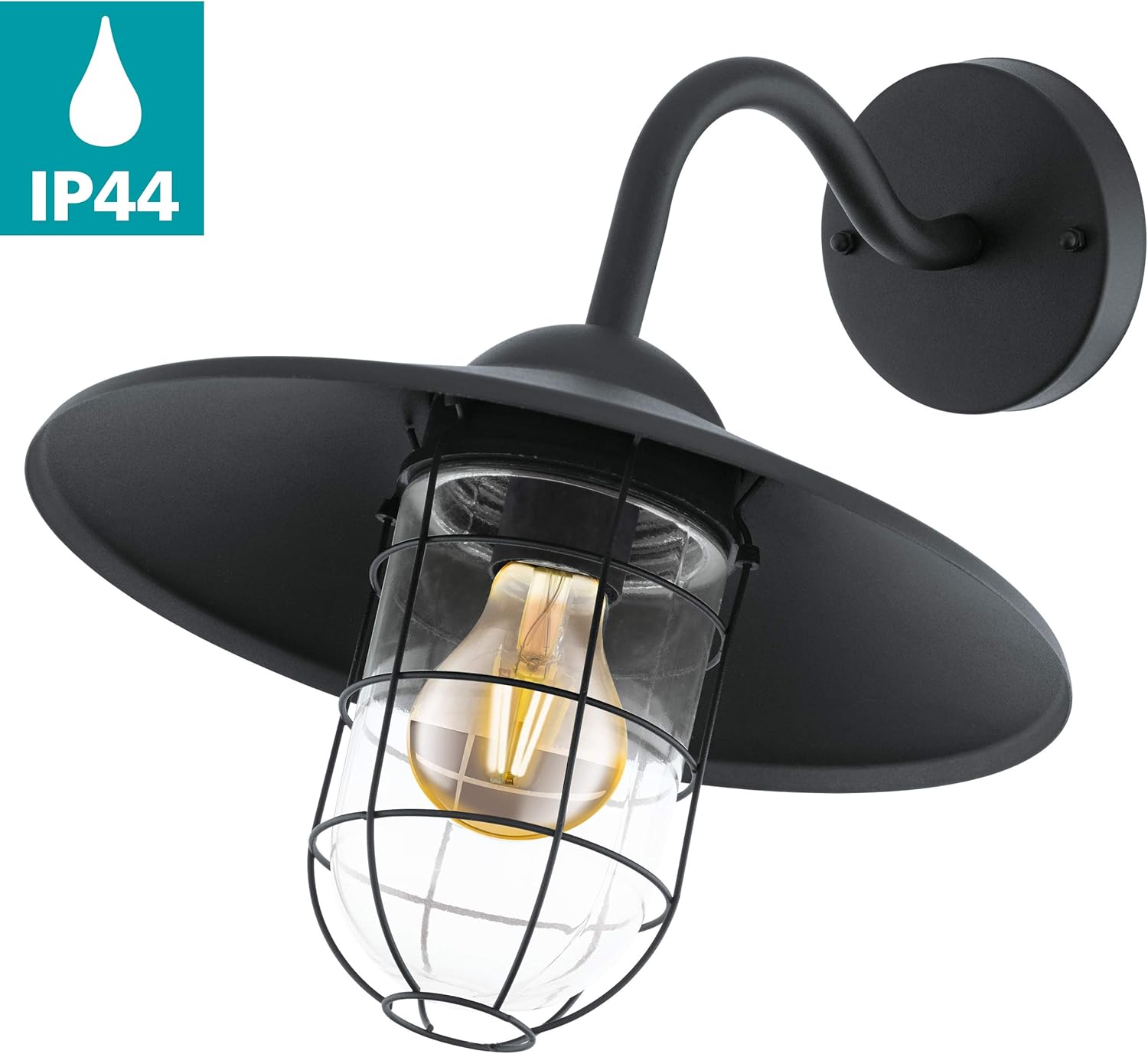 Eglo Melgoa Lampada da Parete per Esterni, Nera - immagine 2