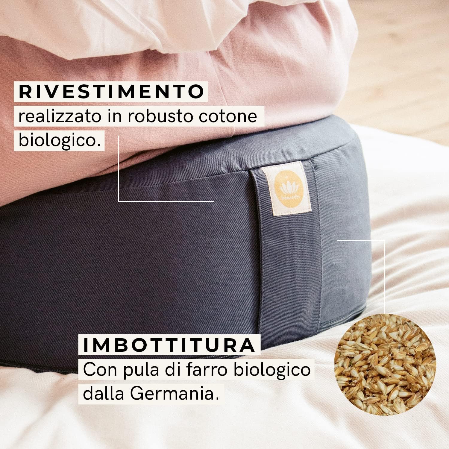 Lotuscrafts Yoga Cushion Round Lotus 15cm - immagine 4