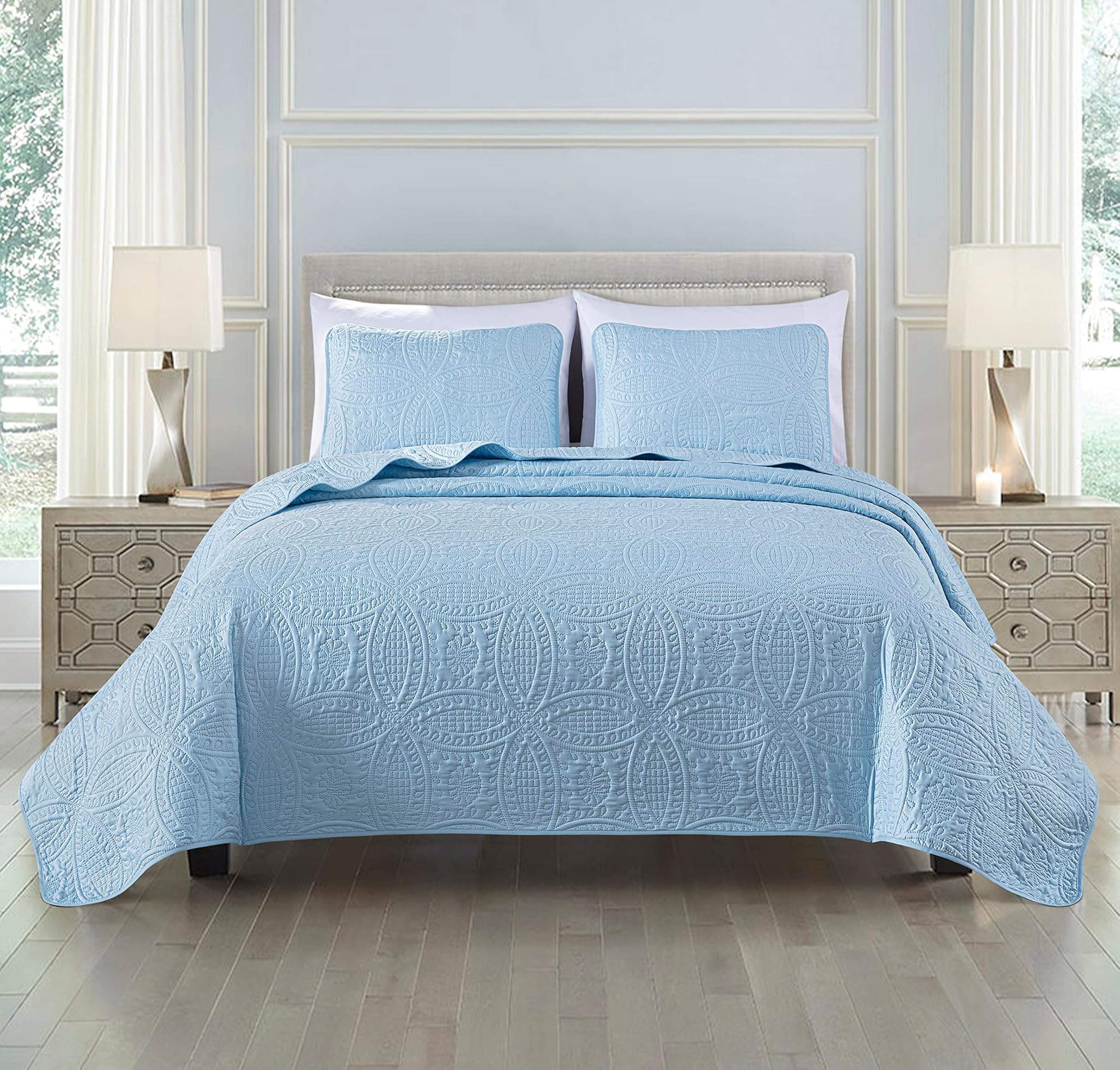 Chezmoi Collection - Set Copriletto Austin King, Blu